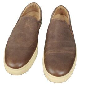 Trask men's brown leather loafers size 10M